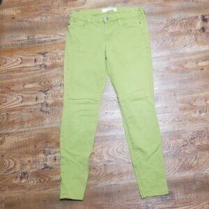 Pants Cotton Blend Lime Green Slim Joe Casual Summer